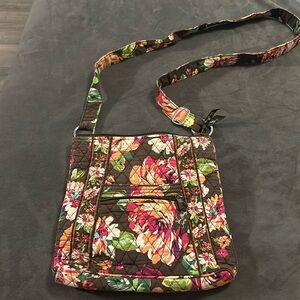 Vera Bradley Retired English Rose Pattern Crossbody/ Hipster Purse